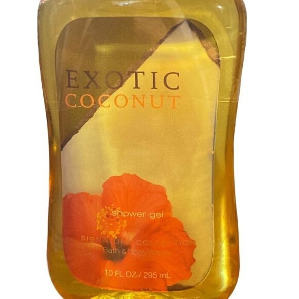 Bath & Body Works Exotic Coconut Shower Gel 10 Fl Oz Tropical Scent New Sealed - Picture 10 of 12
